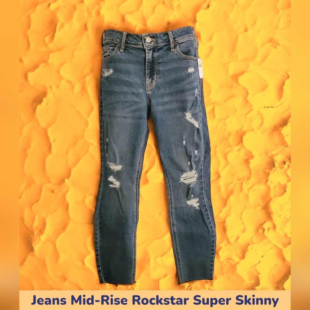 Jeans Mid-Rise Rockstar Super Skinny